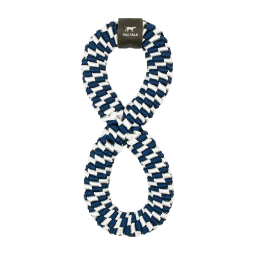 Tall Tails Dog Toy Braided Ring Navy 6"