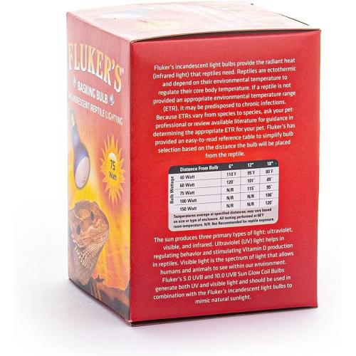 Fluker's Reptile Supply Incandescent Basking Bulb 75W