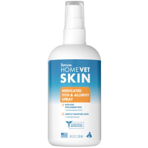 TropiClean HomeVet Pet Med Medicated Itch & Allergy Spray 8oz