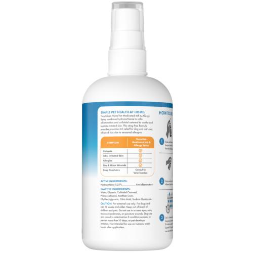 TropiClean HomeVet Pet Med Medicated Itch & Allergy Spray 8oz