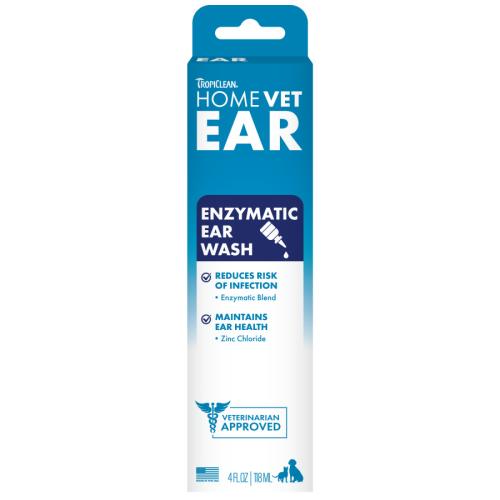 TropiClean HomeVet Pet Med Enzymatic Ear Wash 4oz