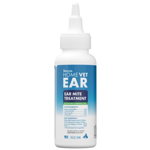 TropiClean HomeVet Pet Med Ear Mite Treatment 2oz