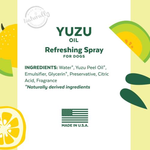 TropiClean Essentials Dog Grooming Refreshing Spray Yuzu 8oz