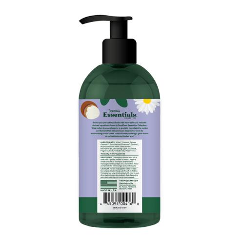 TropiClean Essentials Pet Shampoo Shea Butter 16oz