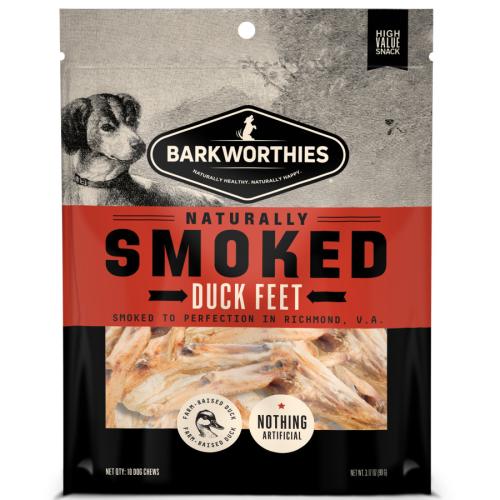Barkworthies Dog Treat Smoked Duck Feet 10ct.