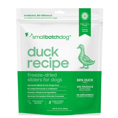 Smallbatch Freeze-Dried Dog Duck Sliders 25oz