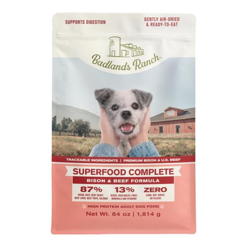 Badlands Ranch Air-Dried Dog Superfood Bison & Beef 64oz