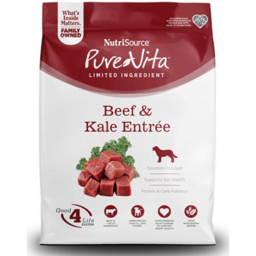 Pure Vita Dry Dog Beef & Kale 4#