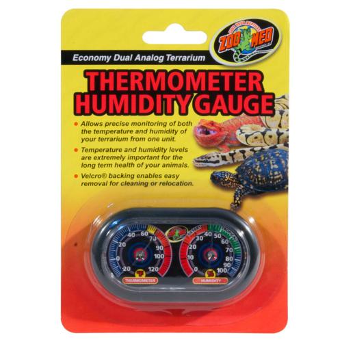 Zoo Med Reptile Supply Analog Thermometer Humidity Gauge