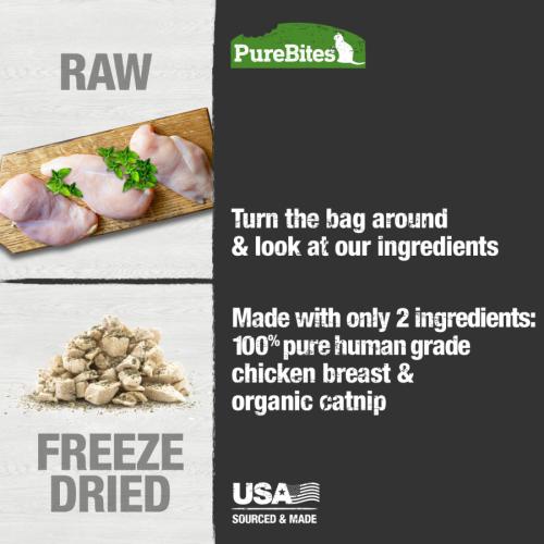 PureBites Cat Treat Freeze-Dried Chicken Breast & Catnip 1.3oz