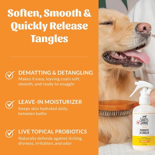 Skout's Honor Probiotic Dog Detangler Honeysuckle 8oz