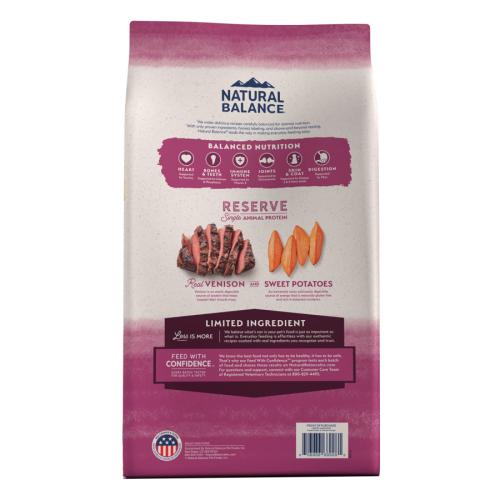 Natural Balance Dry Dog Grain Free Venison Sweet Potato 4#