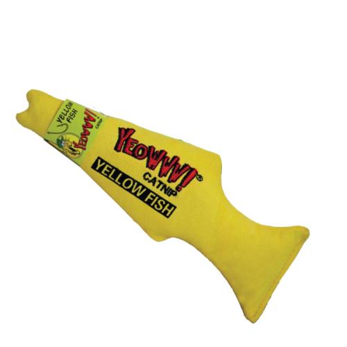 Yeowww! Catnip Fish Yellow 7"