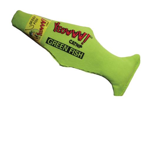 Yeowww! Catnip Fish Green 7"