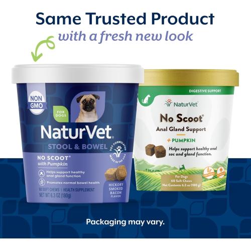 NaturVet Dog Supplement No Scoot Soft Chews 60ct