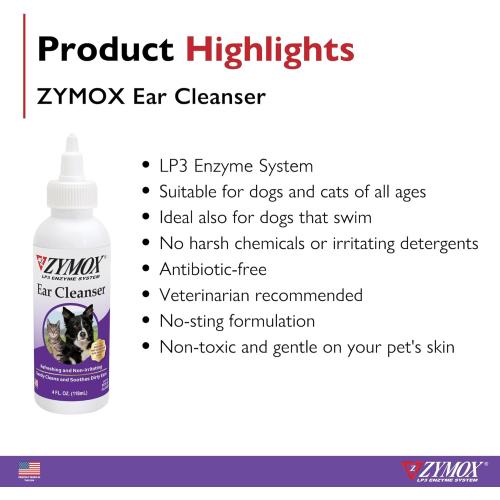 Zymox Grooming Supply Ear Cleanser 4oz