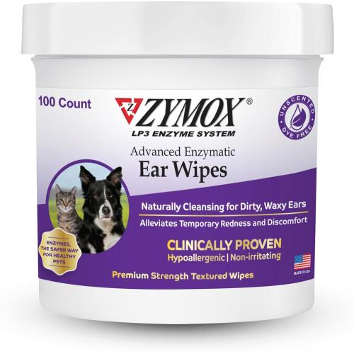 Zymox Grooming Supply Enzymatic Ear Wipes 100ct
