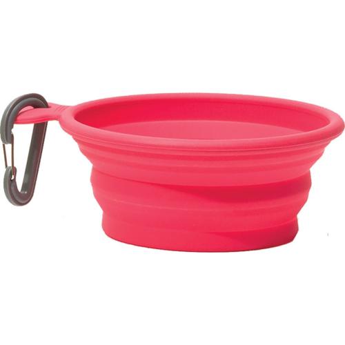 Messy Mutts Dog Collapsible Travel Bowl 3 cup Red