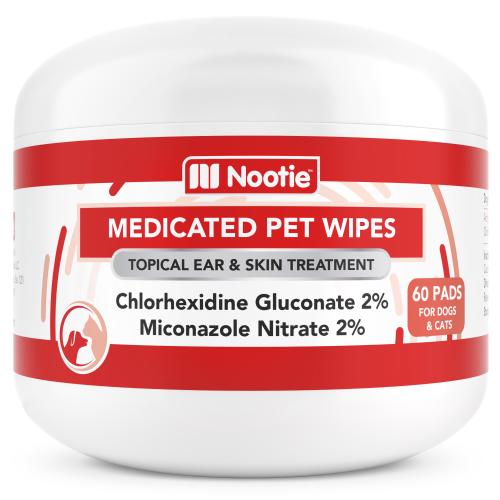 Nootie Medicated Antifungal & Antibacterial Pet Wipes 60ct