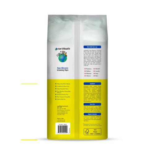 Earthbath Grooming Supply Hypoallergenic Wipes 100ct