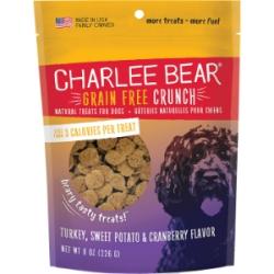 Charlee Bear Dog Treat Turkey Sweet Potato Cranberry Crunch 8oz
