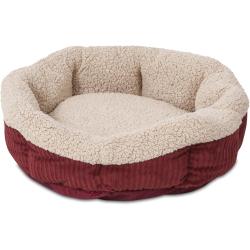Aspen Self-Warming Dog/Cat Oval Lounger Barn Red 19 in