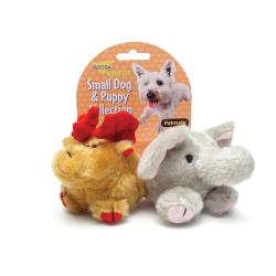 Booda Dog Toy Squatter Moose & Elephant 2pk