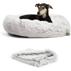 Best Friends Pet Bed and Blanket Bundle Shag Frost 23