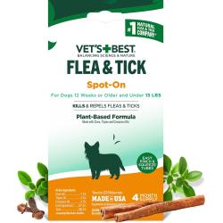 Vet's Best Dog Flea Spot On Small  Under 15# 4pk