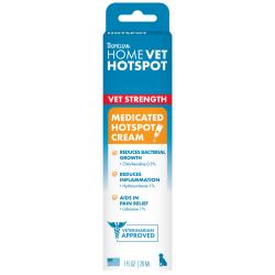 TropiClean HomeVet Pet Med Medicated Hot Spot Cream 1oz