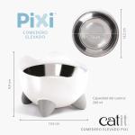 Catit PIXI Cat Bowl Elevated Dish White