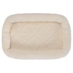 Furhaven Dog Bed Lambswool Bolster Crate Cream XS