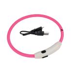 Coastal Dog Collar Light Up Pink 24"