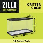 Zilla Reptile Supply Critter Cage Black 10gal