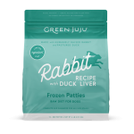 Green Juju Frozen Dog Cat Raw Rabbit with Duck Liver Patties 6#