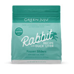 Green Juju Frozen Dog Cat Raw Rabbit with Duck Liver Sliders 3#