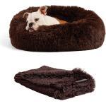 Best Friends Pet Bed and Blanket Bundle Shag Chocolate 30