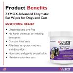 Zymox Grooming Supply Enzymatic Ear Wipes 100ct