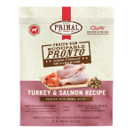 Primal Frozen Dog Raw Turkey Salmon Pronto 4#