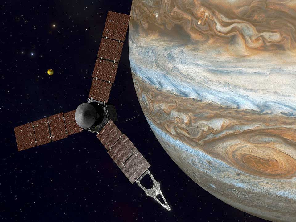 Juno spacecraft at Jupiter