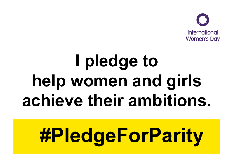 international womens day pledge for parity selfie cards pledge cards examples