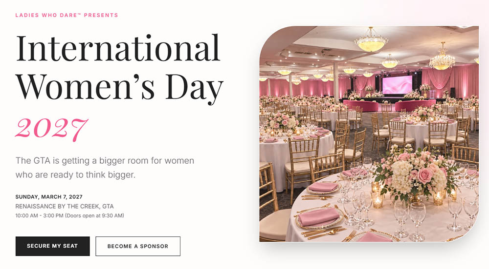 Ladies Who Dare present International Women’s Day 2027