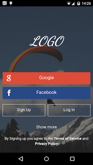 login screen templates