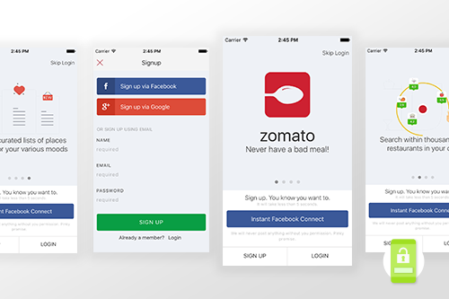ionic logins templates to