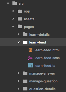 ionic pages folder
