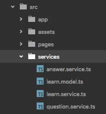 ionic services folder