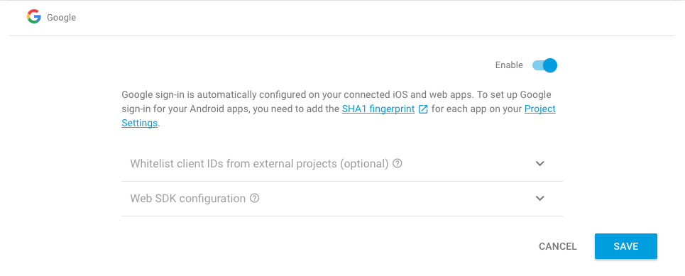 google firebase authentication