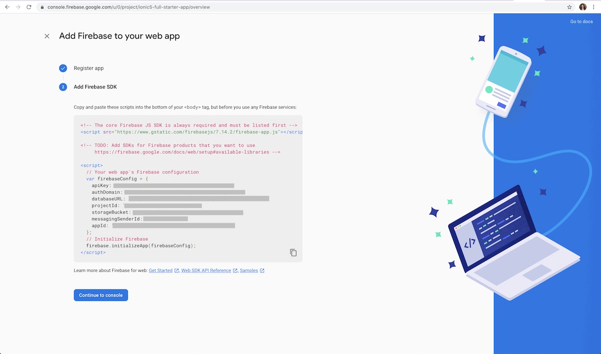 setting up firebase authentication