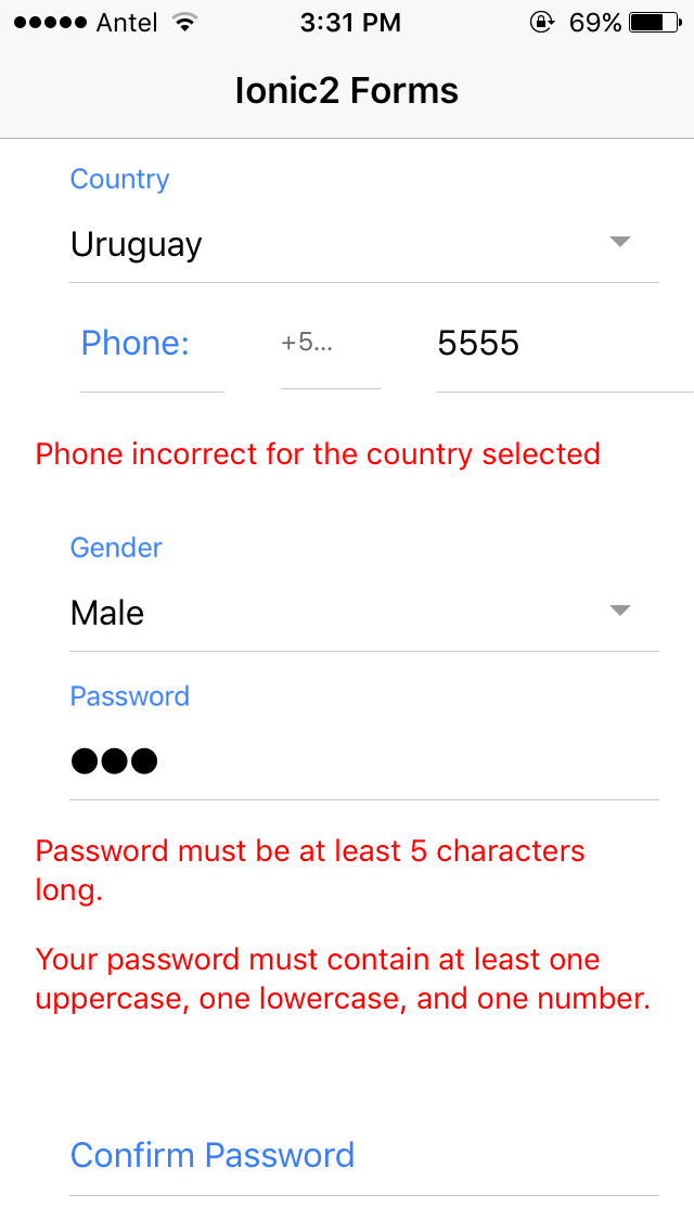 Forms and Validation in ionic Forms and Validation in ionic