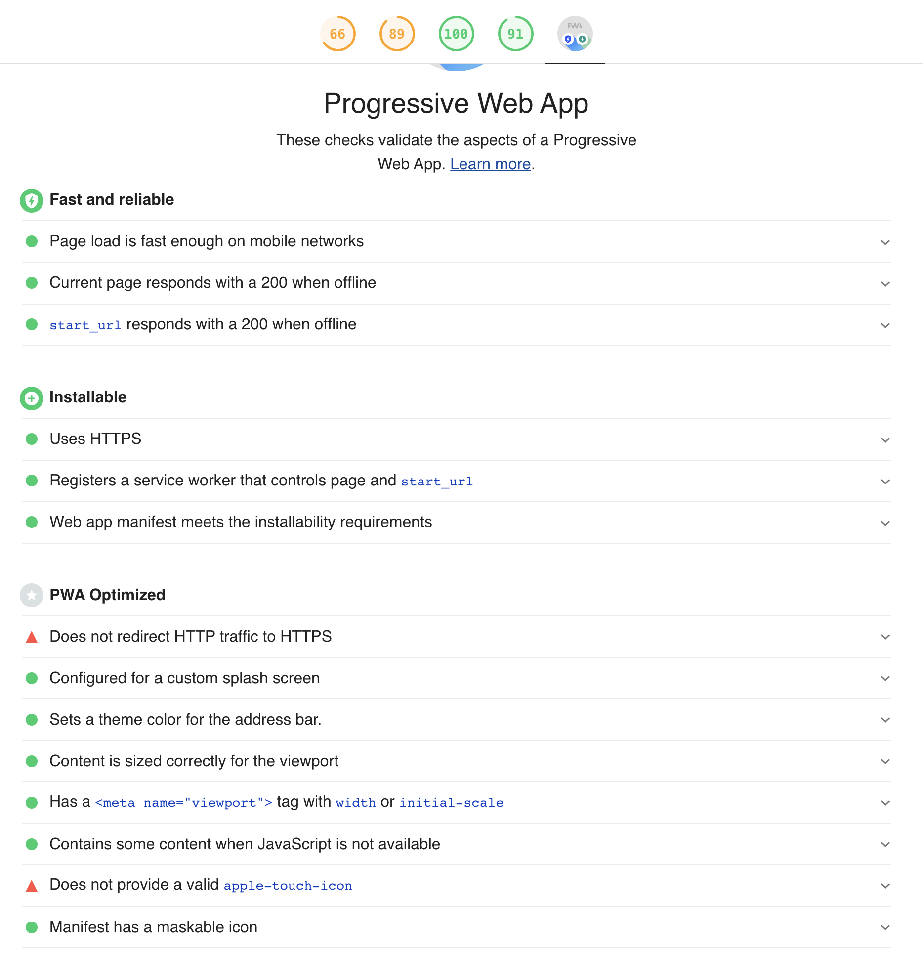 Ionic PWA